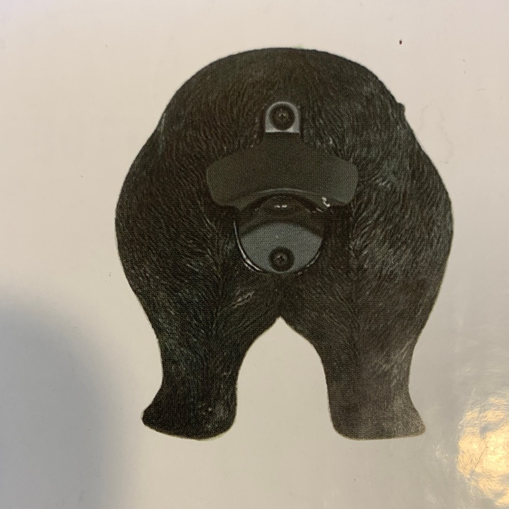 Hanging Bear Butt Bottle Opener